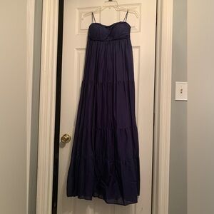 Jessica Simpson strapless navy maxi dress!